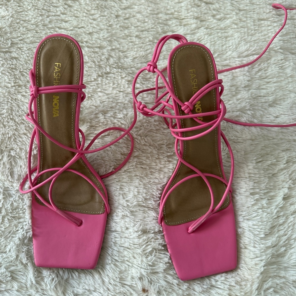 Pink fashion nova heels